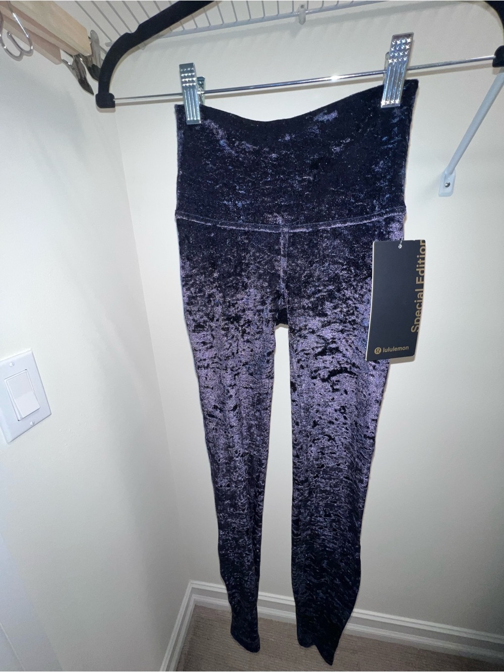 lululemon athletica Special Edition Crushed Velvet Leggings - Deep Purple